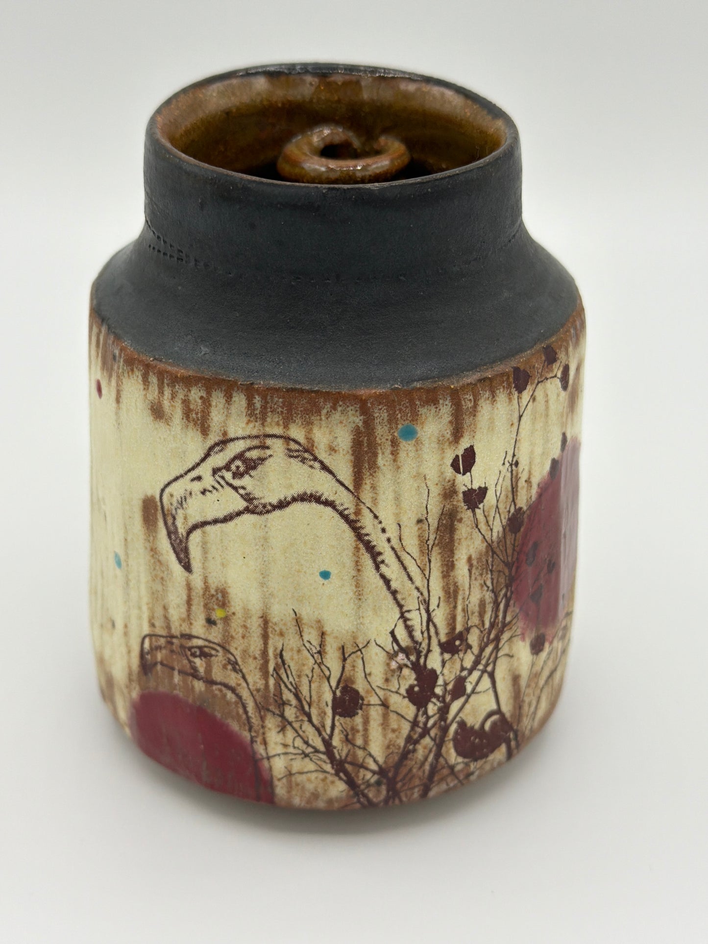 3 Birds in a Bush Bud Vase